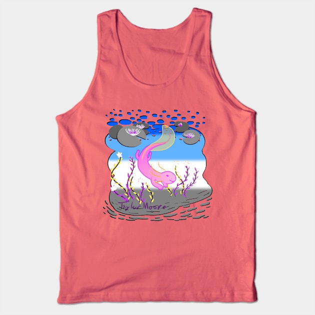 Custom Axolotl Pride Tank Top by TangletallonMeow